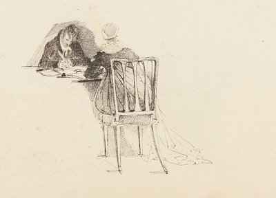 Mann und Frau sitzen an einem Tisch, 1805 von John Harden