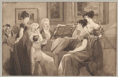 Singsang um ein Klavier, 1806 von John Harden