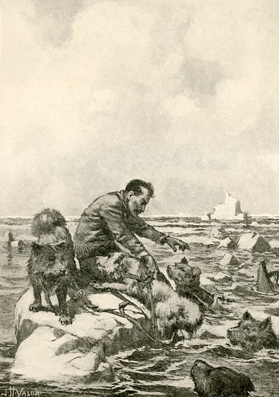 Dr. Grenfell treibt auf einer Eisscholle von John Harris Valda