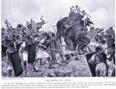 Die Schlacht von Zama 203 v. Chr. von John Harris Valda
