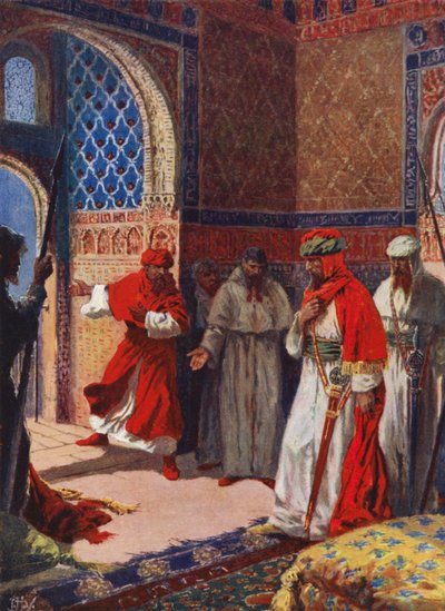 Der letzte Rat von Boabdil in der Alhambra von John Harris Valda