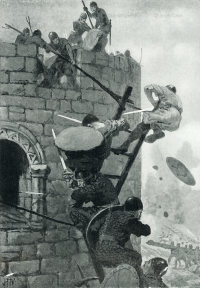 Die Belagerung von Carmarthen Castle von John Harris Valda