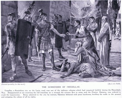 Die Kapitulation von Fregellae von John Harris Valda