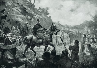 Wilhelms des Eroberers Marsch nach Wales von John Harris Valda