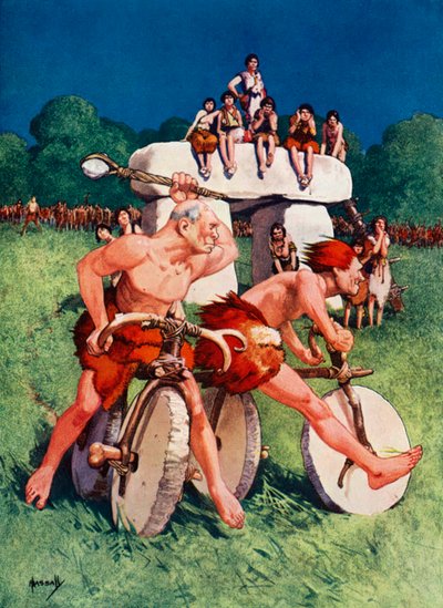 Ein prähistorisches Schmutzspurrennen von John Hassall