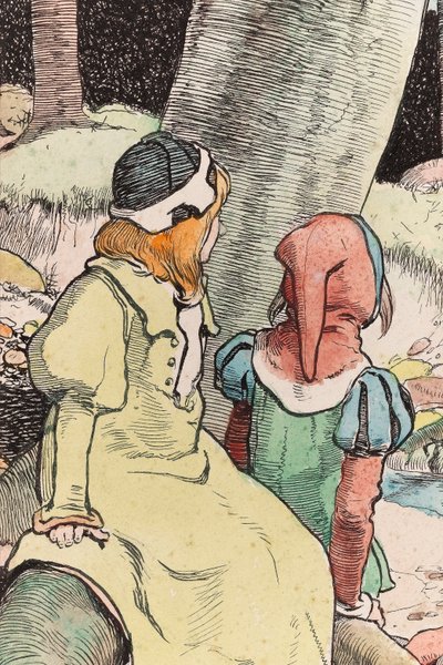 Die Kinder im Wald, ca. 1900 (Detail) von John Hassall