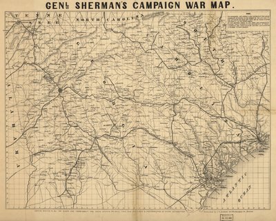 Genl. Shermans Kampagnenkriegskarte von John Henry Bufford