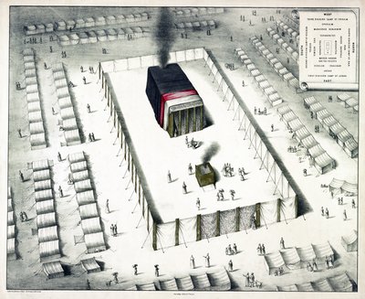 Das Tabernakel in der Wüste und Plan des Lagers, veröffentlicht 1850 von John Henry Camp