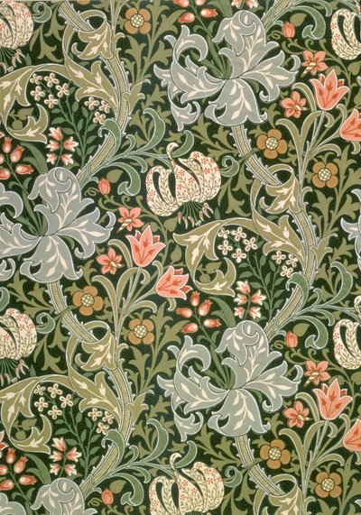 Goldene Lilie Tapete, entworfen von John Henry Dearle für Morris and Company, 1897 von John Henry Dearle