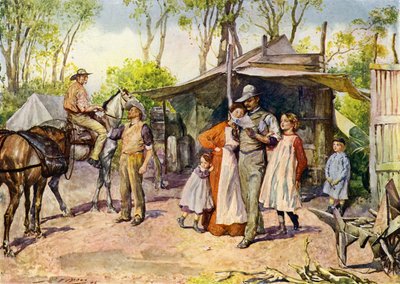 Briefzustellung im australischen Busch von John Henry Frederick (after) Bacon