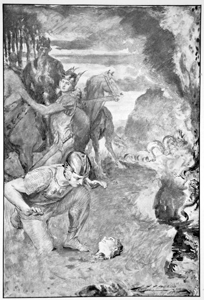 Beowulf findet den Kopf von Aschere von John Henry Frederick Bacon