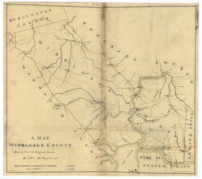 Eine Karte, Middlesex County von John Hills