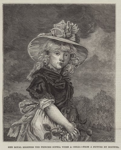 Ihre Königliche Hoheit Prinzessin Sophia als Kind von John Hoppner