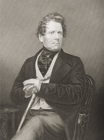 Fox Maule Ramsay (1801-74) 11. Earl of Dalhousie und 2. Lord Panmure, graviert von D.J. Pound nach einem Foto, aus The Drawing-Room of Eminent Personages, Band 2, veröffentlicht in London, 1860 von John Jabez Edwin Paisley Mayall