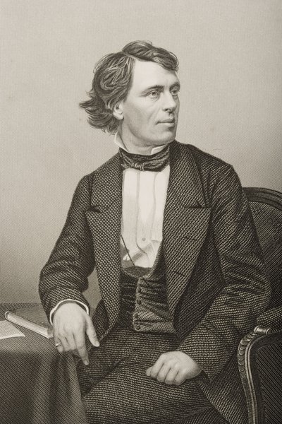 John Bartholomew Gough (1817-86) graviert von D.J. Pound nach einem Foto, aus 