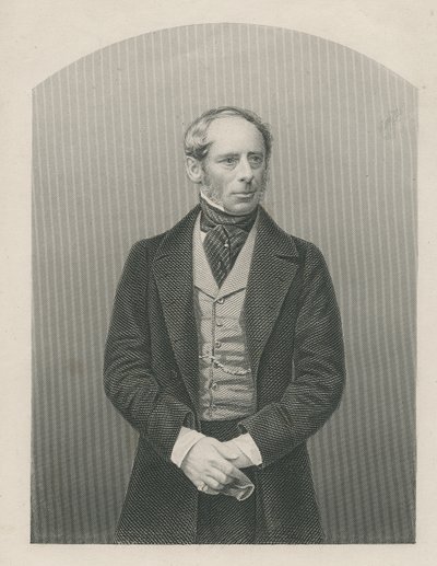 Sir John Somerset Pakington, graviert von D.J. Pound nach einem Foto, aus 