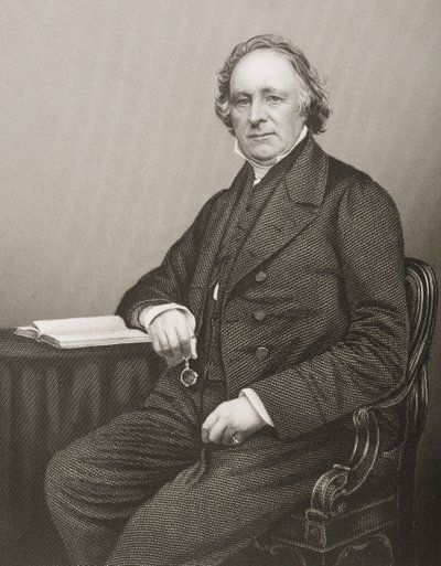 Thomas Binney (1798-1874), graviert von D.J. Pound nach einem Foto, aus 