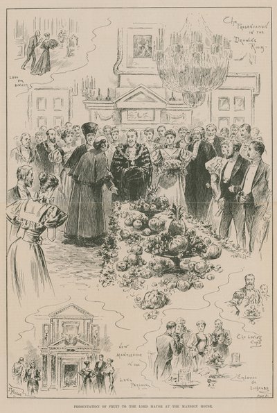 Überreichung von Obst an den Lord Mayor im Mansion House von John Jellicoe