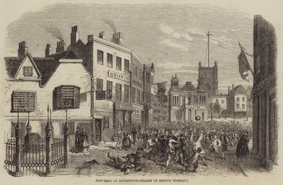 Fußball in Kingston-on-Thames am Faschingsdienstag von John Jessop Hardwick