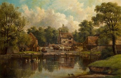 Bauernhof in Wood Lane, Handsworth, 1850-1908 von John Joseph Hughes