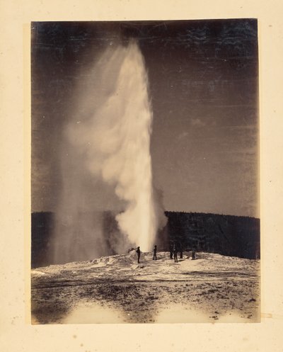 Old Faithful beim Ausbruch von John K. Hillers