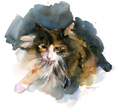 Dreifarbige Katze von John Keeling