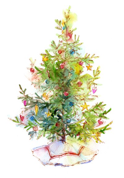 Weihnachtsbaum mit Rock, 2016 von John Keeling