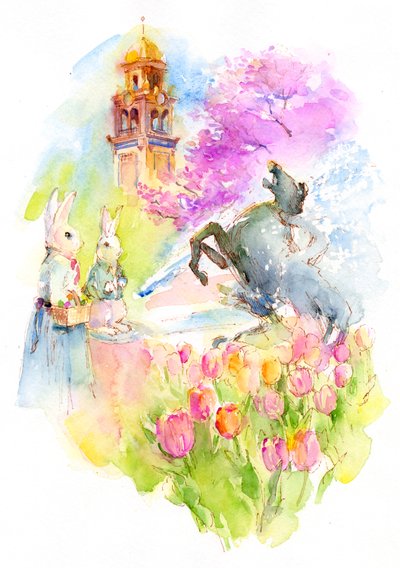 Plaza zu Ostern, 2016 von John Keeling