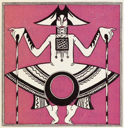 Verzierung für Die Geschichte von Aladdin und der Wunderlampe (Farblithografie) von John Kettelwell
