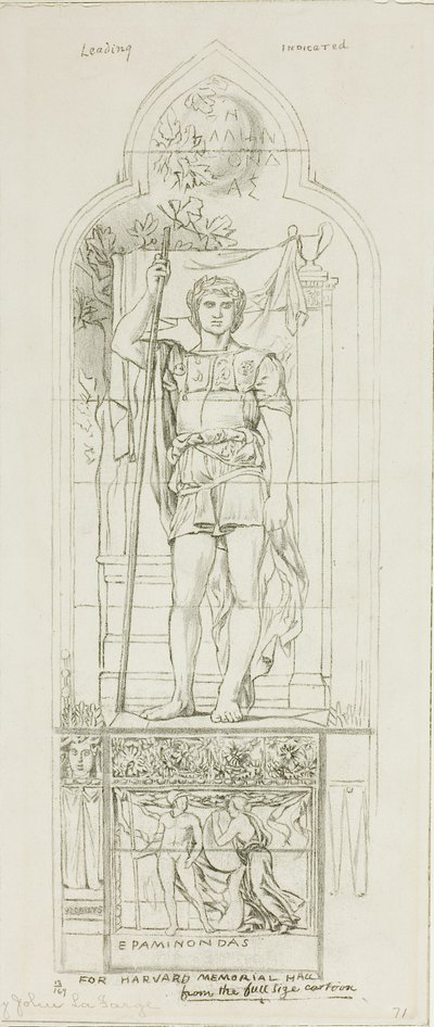 Studie für ein Buntglasfenster von John La Farge