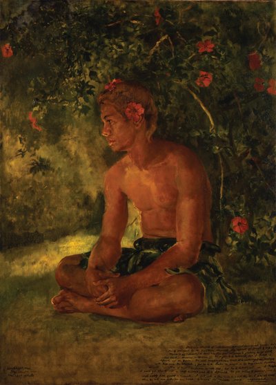 Skizze von Maua, Apia. Einer unserer Bootsbesatzung, 1891 von John La Farge or Lafarge