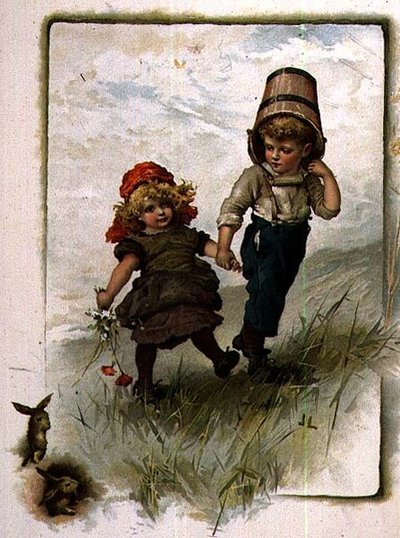 Jack und Jill, aus einem illustrierten Kinderreimbuch von John Lawson