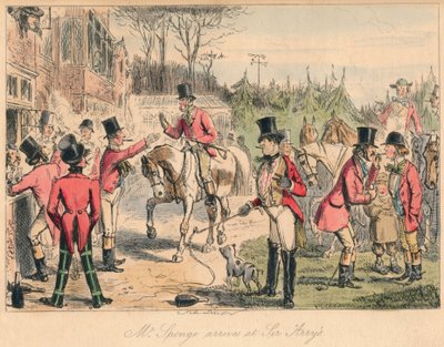 Mr. Sponge kommt bei Sir Arry an, 1865 von John Leech, Hablot Knight Browne