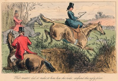 Was machte es ihm aus, wie sie ritt, verdammt diesen hässlichen Ort, 1865 von John Leech, Hablot Knight Browne