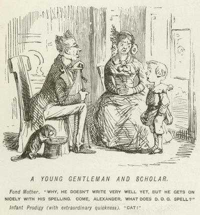Ein junger Gentleman und Gelehrter von John Leech