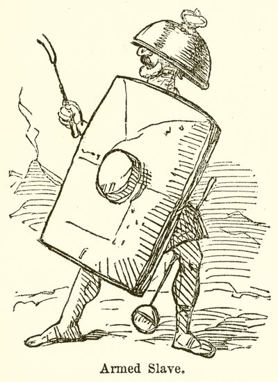 Bewaffneter Sklave (Gravur) von John Leech