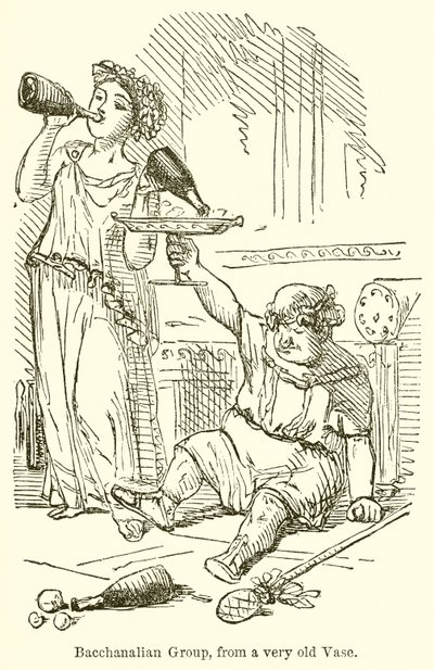 Bacchanalische Gruppe, von einer sehr alten Vase von John Leech