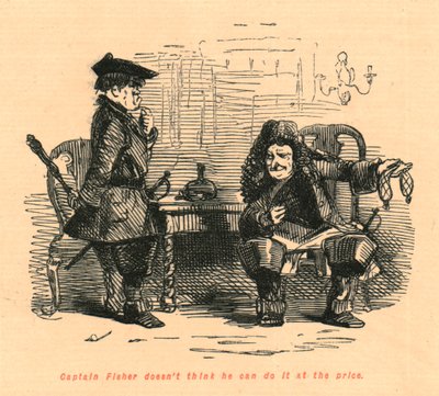 Kapitän Fisher glaubt nicht, dass er es zu diesem Preis schaffen kann, 1897 von John Leech