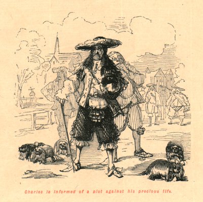 Charles wird über ein Komplott gegen sein kostbares Leben informiert, 1897 von John Leech