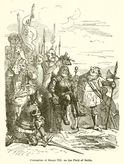 Krönung von Heinrich VII. auf dem Schlachtfeld von John Leech