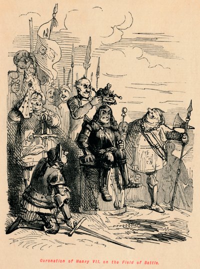 Krönung von Heinrich VII. auf dem Schlachtfeld von John Leech