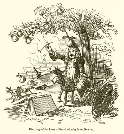 Entdeckung der Gravitationsgesetze durch Isaac Newton von John Leech