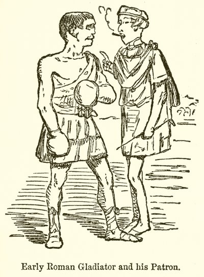 Früher römischer Gladiator und sein Patron von John Leech