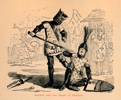 Edward und der Graf von Chalons, um 1860, um 1680 von John Leech