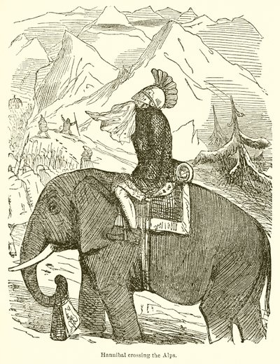 Hannibal überquert die Alpen von John Leech