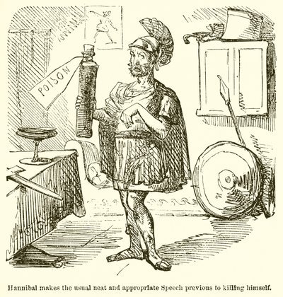 Hannibal hält die übliche Rede vor seinem Selbstmord von John Leech