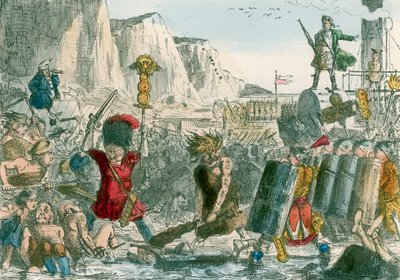 Landung von Julius Caesar von John Leech
