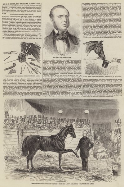 Mr. J. S. Rarey, der amerikanische Pferdebändiger von John Leech