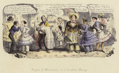Fortschritt des Bloomerismus, oder eine vollständige Veränderung von John Leech