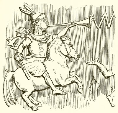Römischer Soldat zu Pferd von John Leech